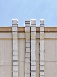 Low angle view of building against clear sky