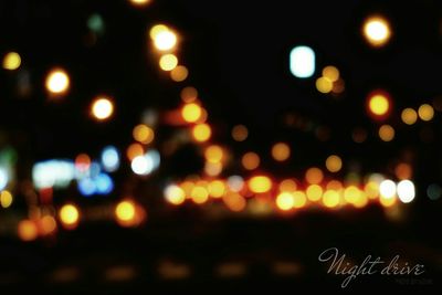 Defocused lights at night