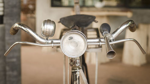 Close-up of vintage bicycle 