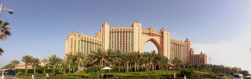 Low angle view of historical building against clear sky