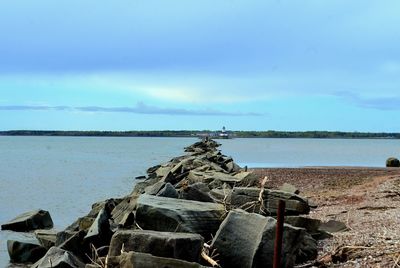 Scenic view of sea against sky