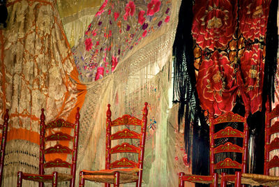 Close-up of red wall