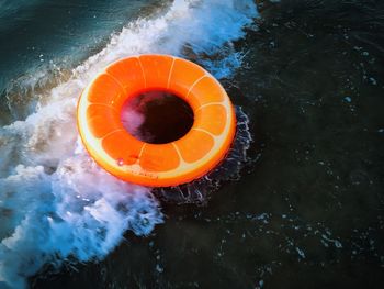 Close-up high angle view of water