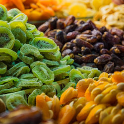 Full frame shot of dried fruits