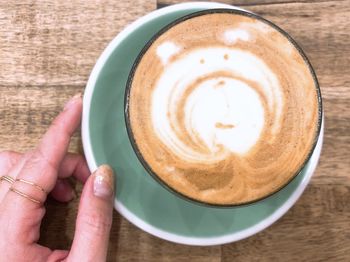 Coffee cup on table