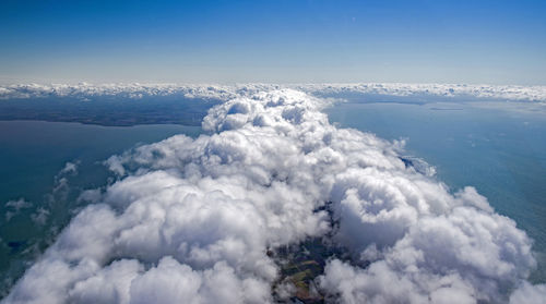 High angle view of cloudscape against sky