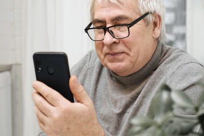 Man using mobile phone