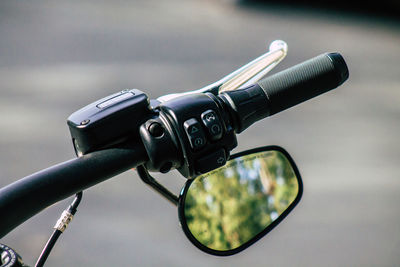 Close-up of bicycle wheel