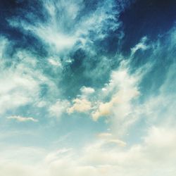 Low angle view of clouds in sky