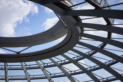 Low angle view of modern building against sky