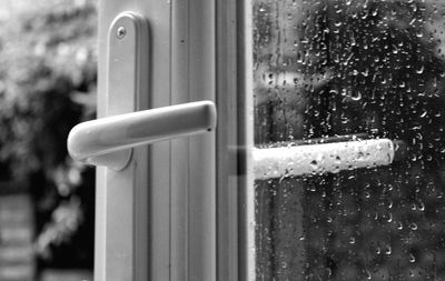 Close-up of wet window