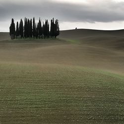 Scenic view of land against sky