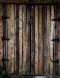Full frame shot of old wooden door