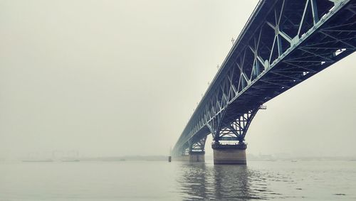 Bridge over river against clear sky