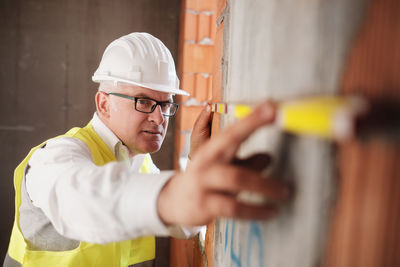 Man working at construction site