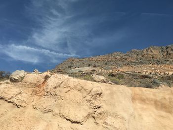 Scenic view of arid landscape against sky