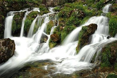 Stream flowing through rocks