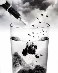 Close-up of glass of water