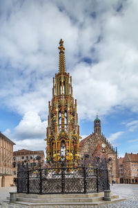 Schoner brunnen is a 14th-century fountain located on nuremberg's main market square, germany