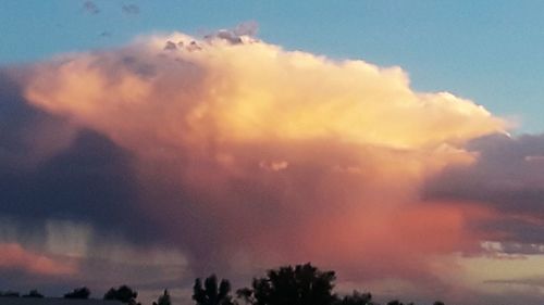 Low angle view of sky during sunset