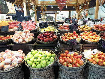 Fruits for sale at market stall