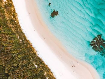 High angle view of beach