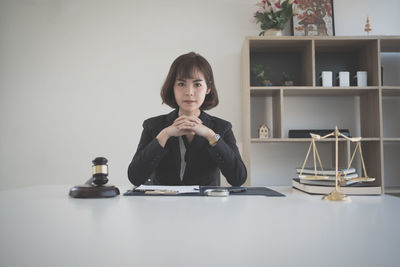 Portrait of lawyer working at office