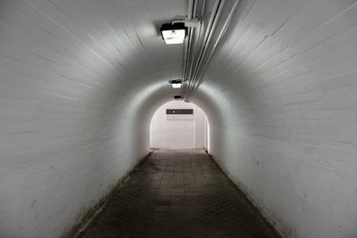 Interior of illuminated tunnel