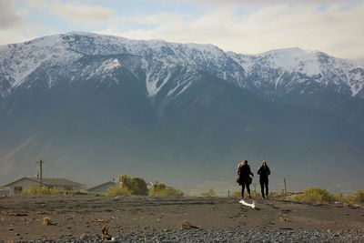 Tourists on mountain