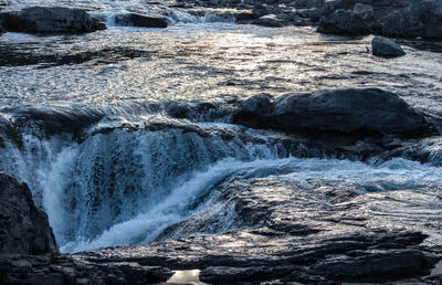 Scenic view of waterfall