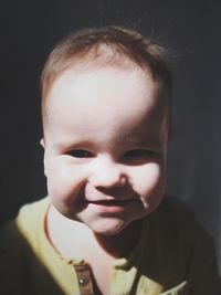 Close-up portrait of cute boy