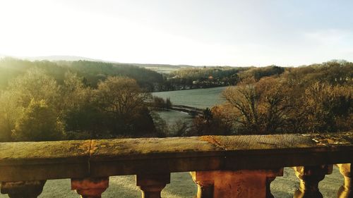 Bridge over river against sky