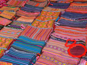 Full frame shot of multi colored market stall