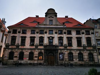 Low angle view of historical building against sky