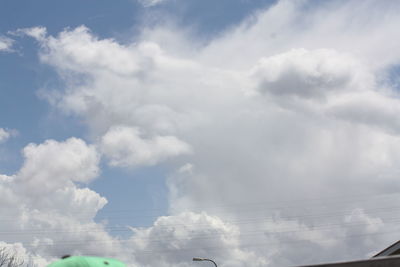 Low angle view of cloudy sky