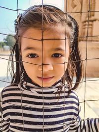 Close-up portrait of cute girl