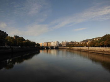 View of river with buildings in background