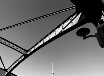 Low angle view of bridge against sky