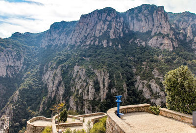 Observation point against mountains