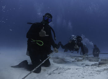 Scuba diving in sea