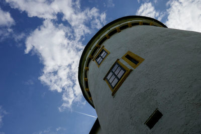 Low angle view of built structure against sky