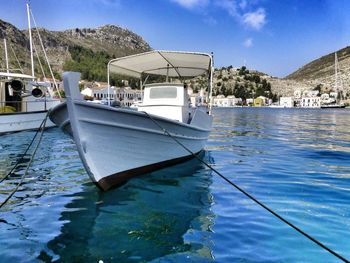 Boats in calm sea