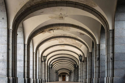 Empty corridor of building