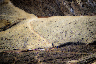 High angle view of a desert