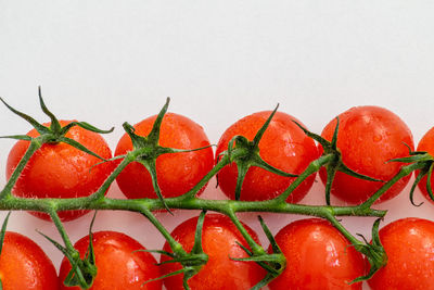 Close-up of fruits against white background