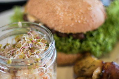 Close-up of drink on table