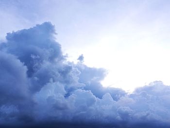 Low angle view of clouds in sky