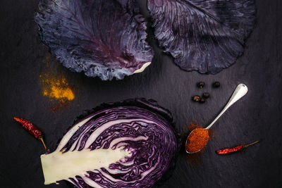 Close-up of food on table