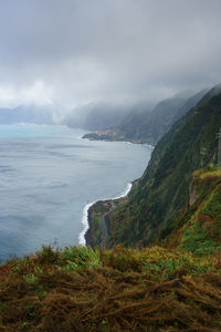 View of the sea cost and landscape of madeira, portugal