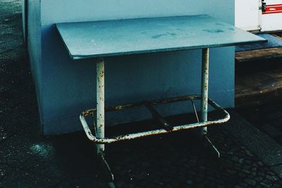 Empty benches in the dark